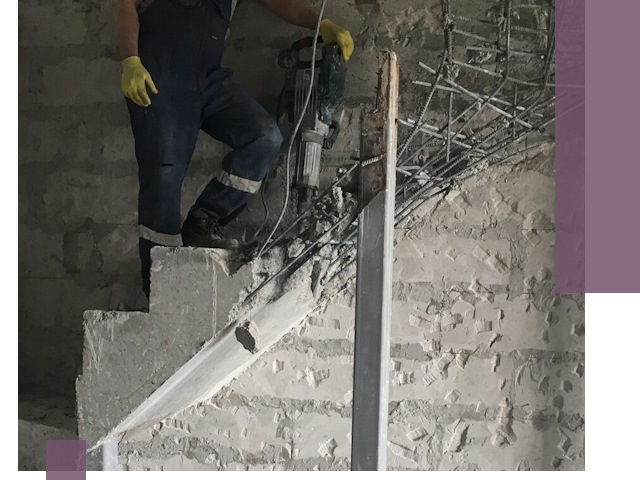 Демонтаж металлических и бетонных лестниц в Мытищах