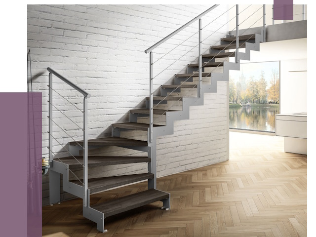 Г-образные лестницы под ключ в Мытищах от 36812 руб. | ПРОЛЁТ-Мтщ