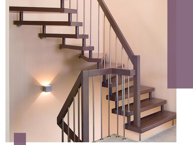 Изготовление лестниц на больцах в Мытищах под ключ