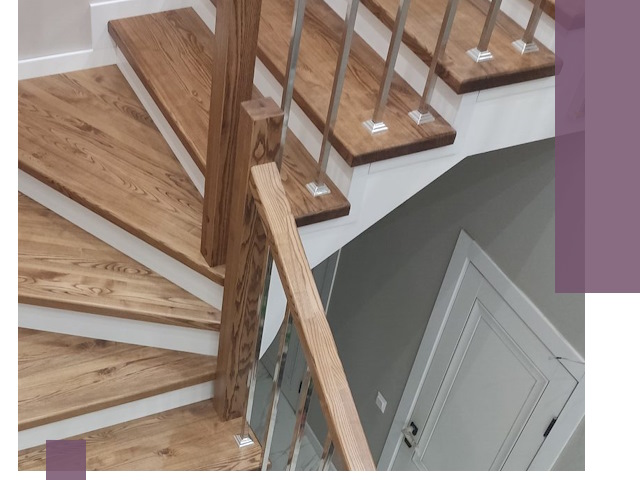 Обшивка металлических лестниц под ключ в Мытищах