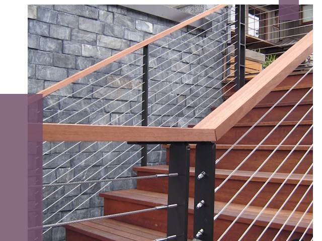 Тросовые перила под ключ в Мытищах от 7718 руб.