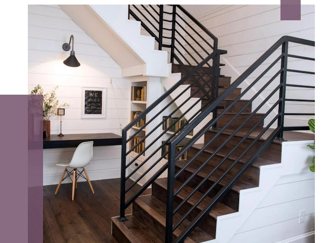 Перила для лестницы в доме в Мытищах от 7362 руб. — ПРОЛЁТ-Мтщ