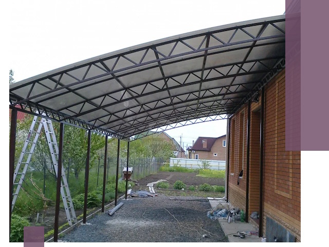 Профессиональный монтаж навесов под ключ в Мытищах