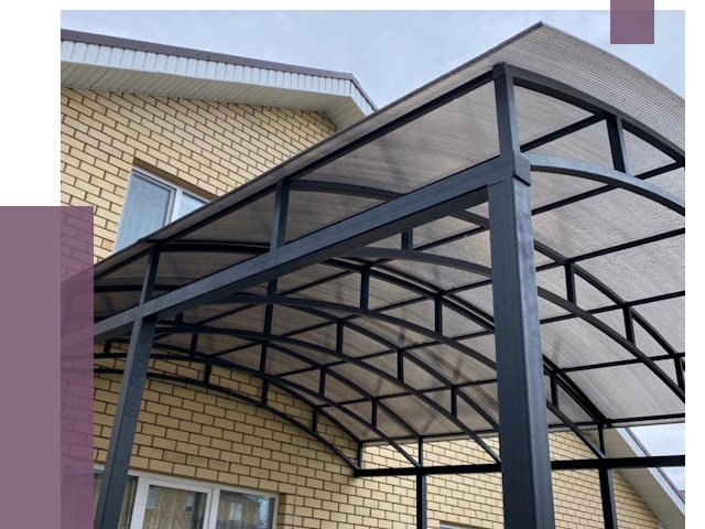 Монтаж козырьков в Мытищах от 11424 руб. | ПРОЛЁТ-Мтщ