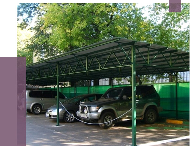 Навесы для парковки в Мытищах от 79717 руб. заказать | ПРОЛЁТ-Мтщ