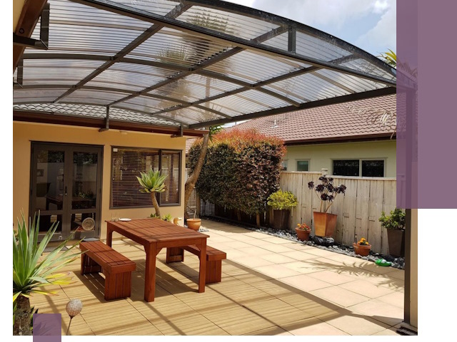 Навесы во двор под ключ в Мытищах — изготовление и монтаж