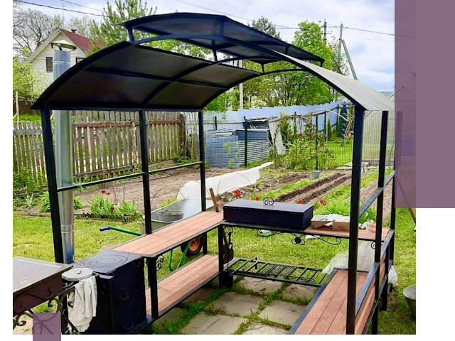 Навесы для барбекю в Мытищах: изготовление, монтаж и демонтаж