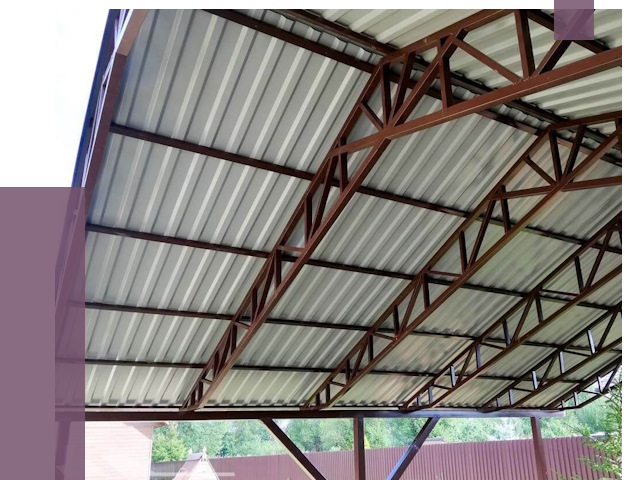 Навесы из профнастила в Мытищах от 7312 руб. | ПРОЛЁТ-Мтщ