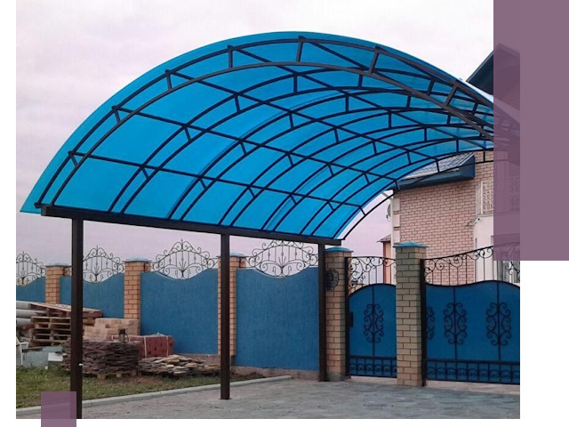 Арочные навесы под ключ в Мытищах — изготовление и монтаж