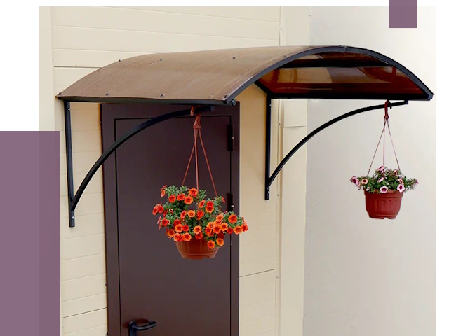 Козырьки над входом в Мытищах от 14725 руб.  | ПРОЛЁТ-Мтщ