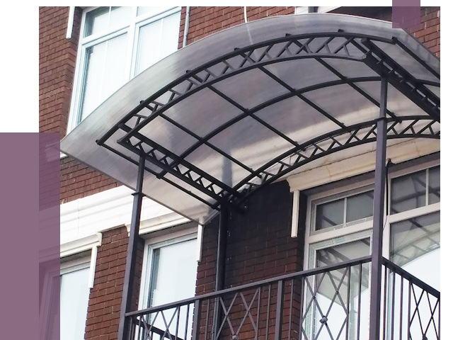 Козырьки над балконом в Мытищах от 8581 руб.  | ПРОЛЁТ-Мтщ