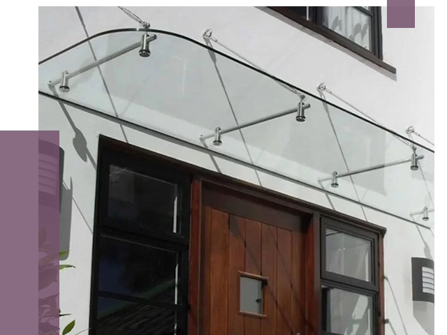 Стеклянные козырьки в Мытищах от 18787 руб. | ПРОЛЁТ-Мтщ