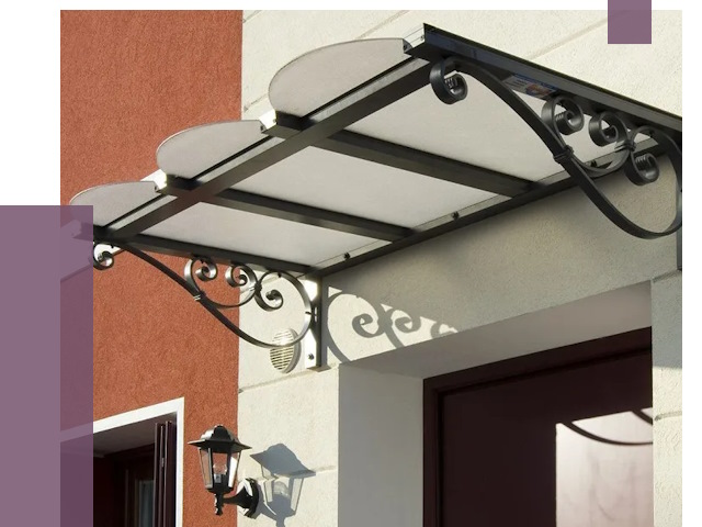 Односкатные козырьки в Мытищах от 8327 руб.  | ПРОЛЁТ-Мтщ