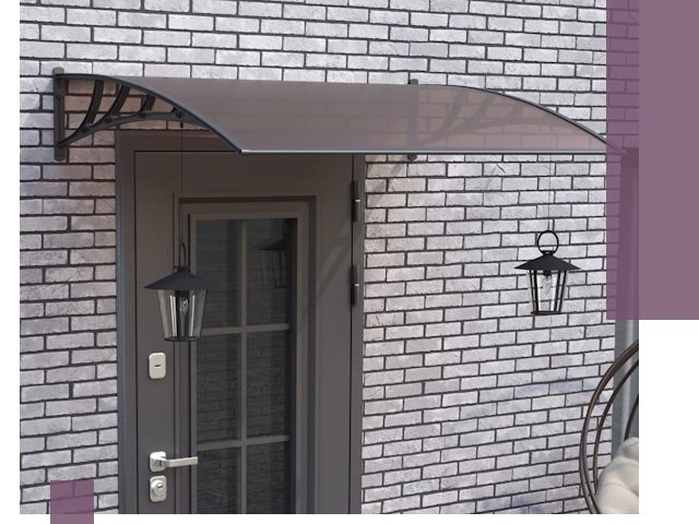 Недорогие козырьки и навесы под ключ в Мытищах